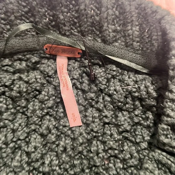 Free People Bonfire Cable Knit Cardi - Forest Green - Picture 4 of 6